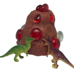 Dinosaur Volcano Play Dough Jar