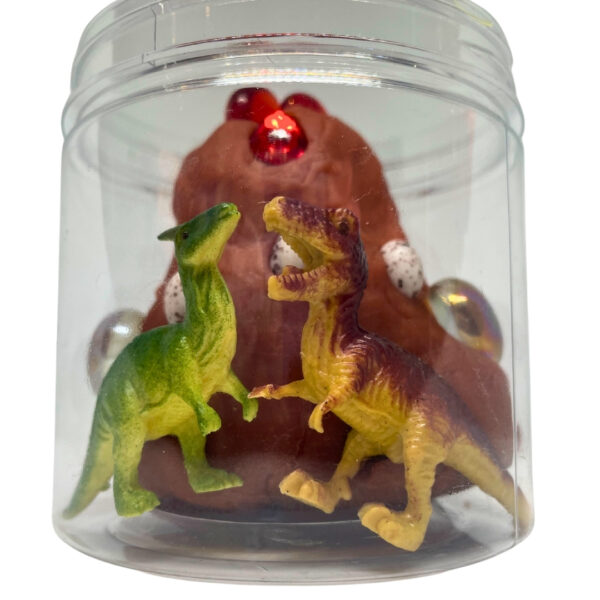 Dinosaur Volcano Play Dough Jar