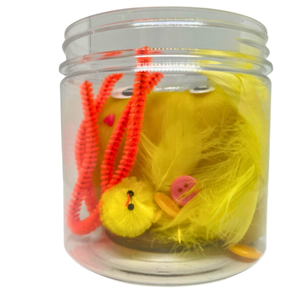 Make a Chick Play Dough Jar