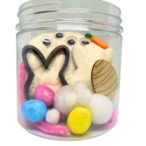 Make an Easter Bunny Play Dough Jar