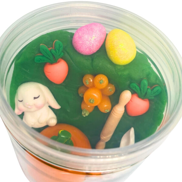 Easter Bunny House Play Dough Jar