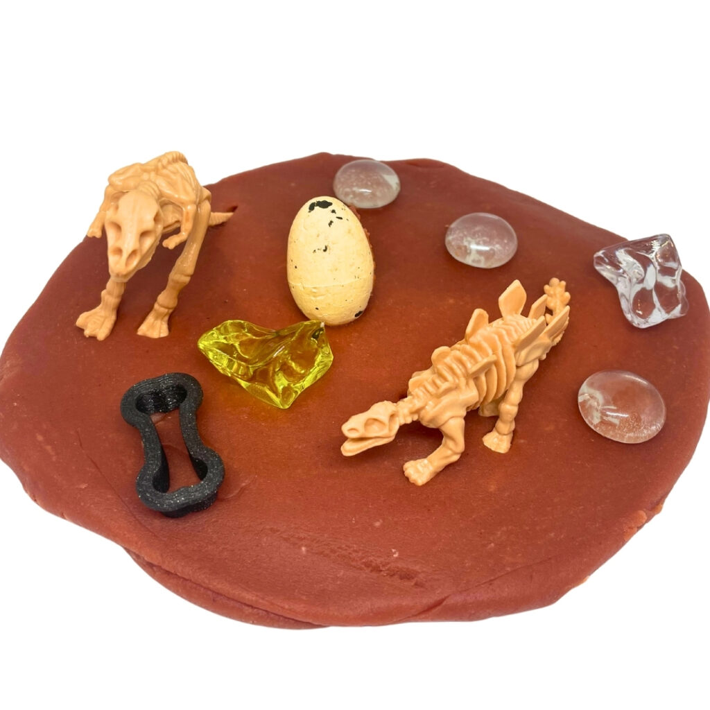 Dinosaur Skeletons Play Dough Jar