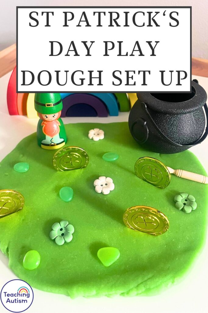 St Patrick's Play Dough Set Up