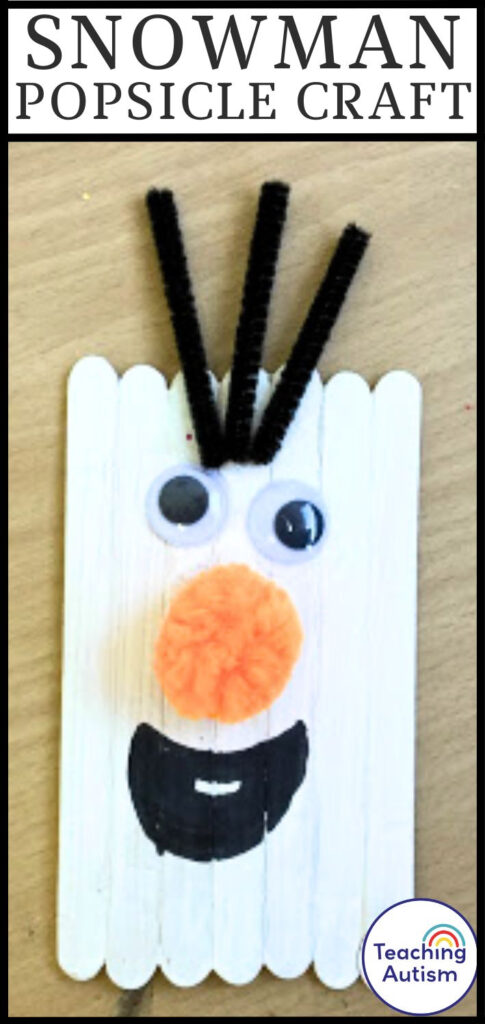 Snowman Popsicle Craft