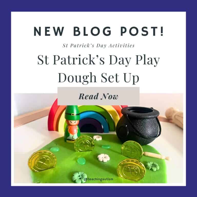 St Patrick's Play Dough Set Up