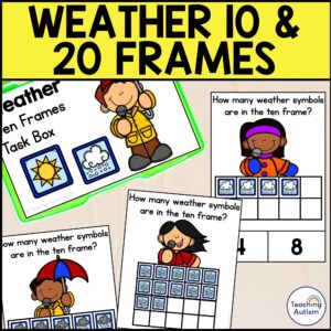 Weather Ten and Twenty Frame Task Cards