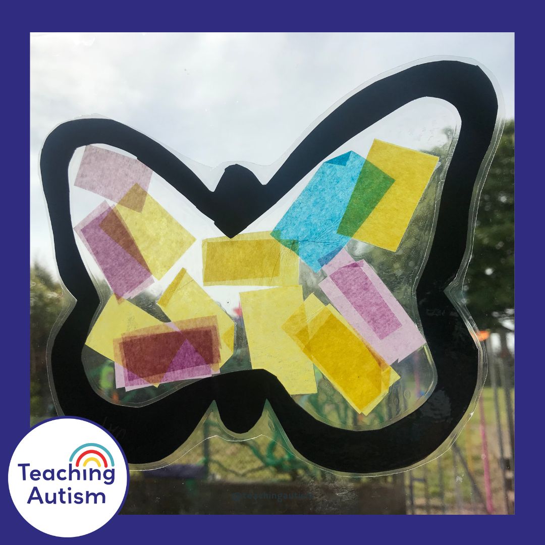 Butterfly Sun Catcher Craft for Kids - Teaching Autism