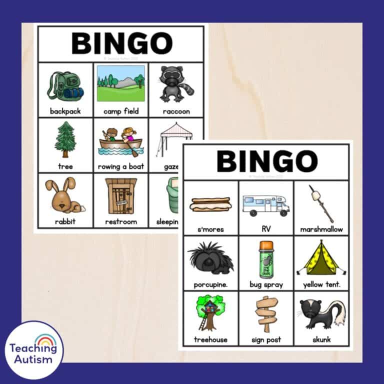 Camping End of Year Theme Day for Special Education - Teaching Autism