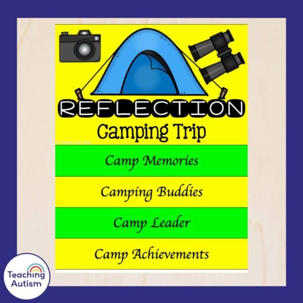 Camping End of Year Theme Day for Special Education - Teaching Autism
