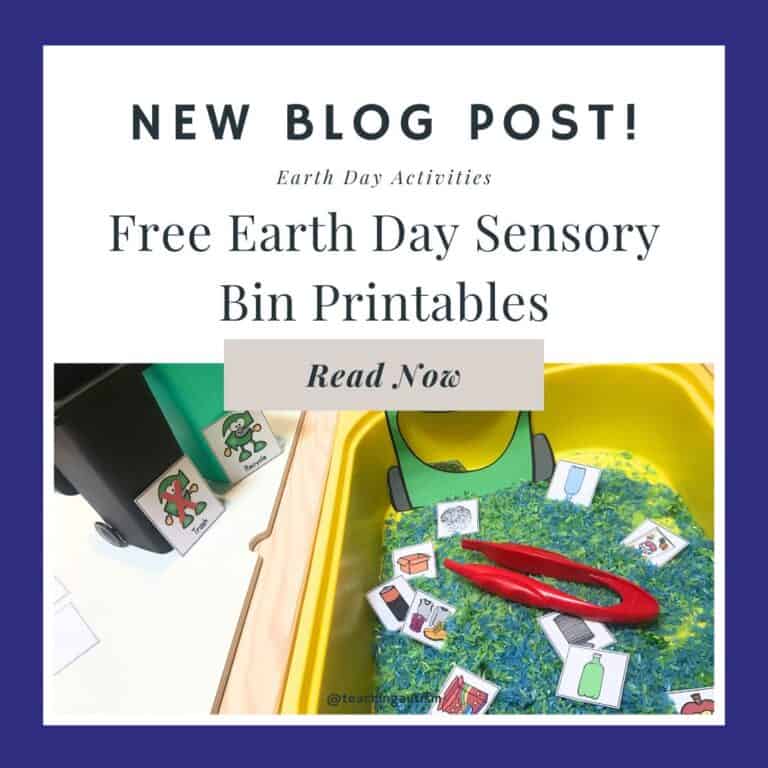 Free Earth Day Sensory Bin Printables