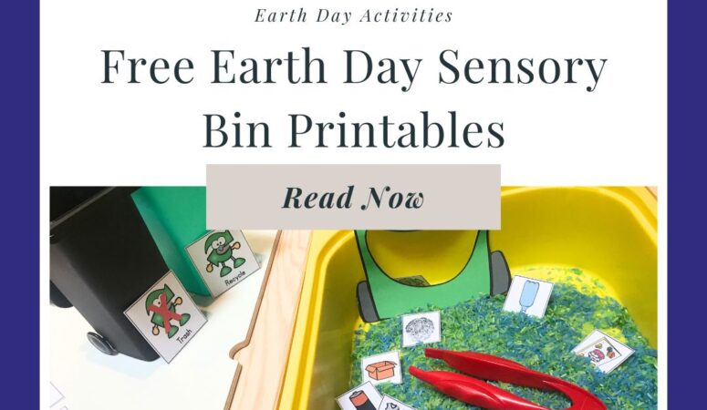 Free Earth Day Sensory Bin Printables