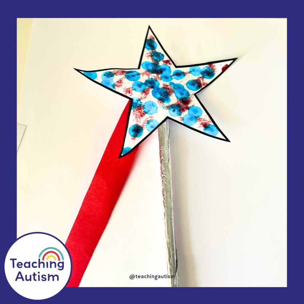 Patriotic Wand Memorial Day Craft for Kids