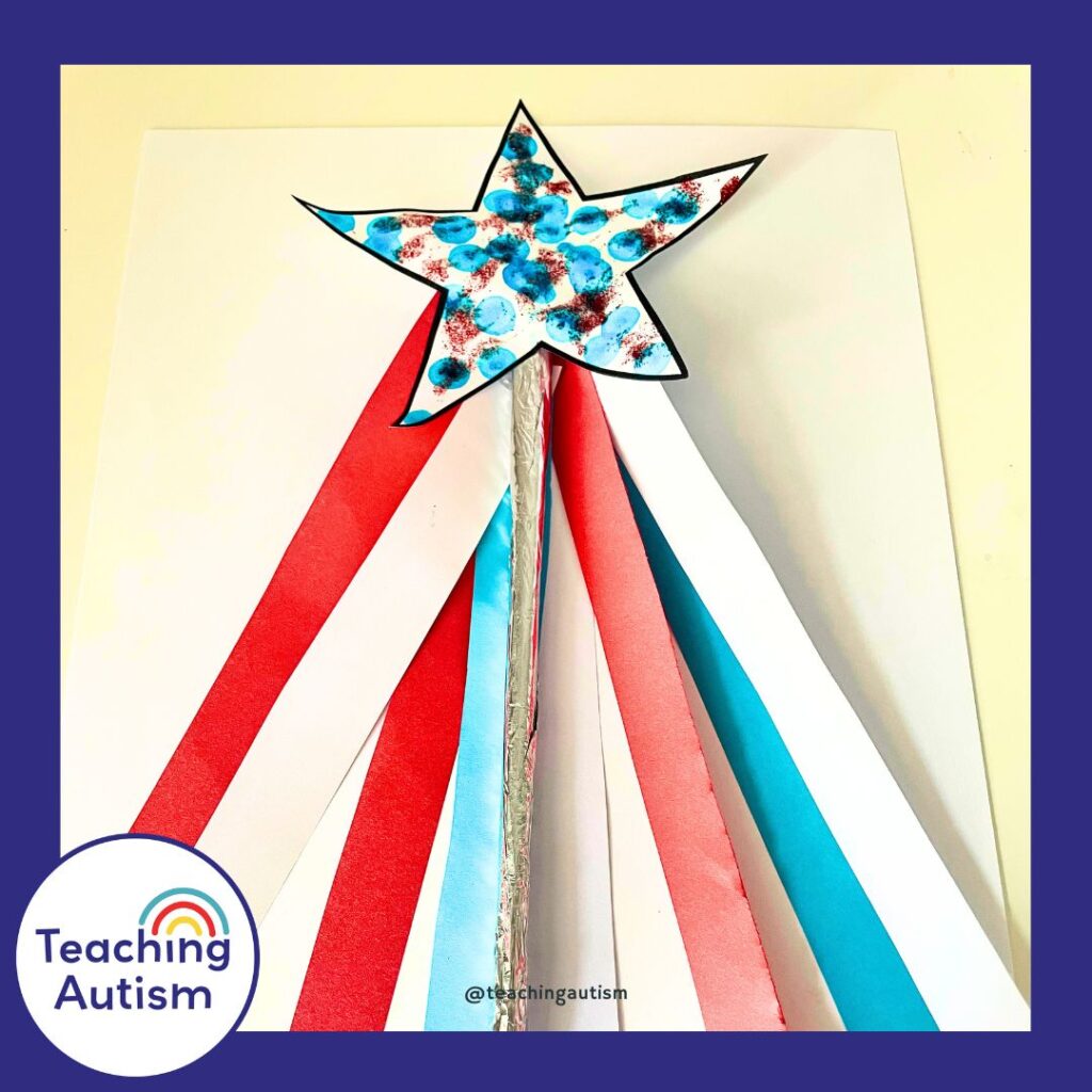 Patriotic Wand Memorial Day Craft for Kids