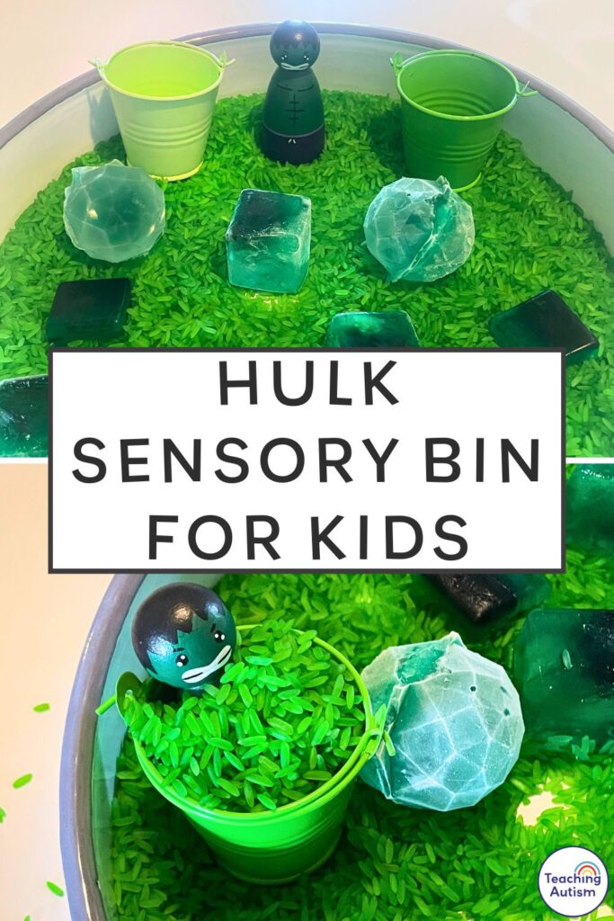 Hulk Sensory Bin