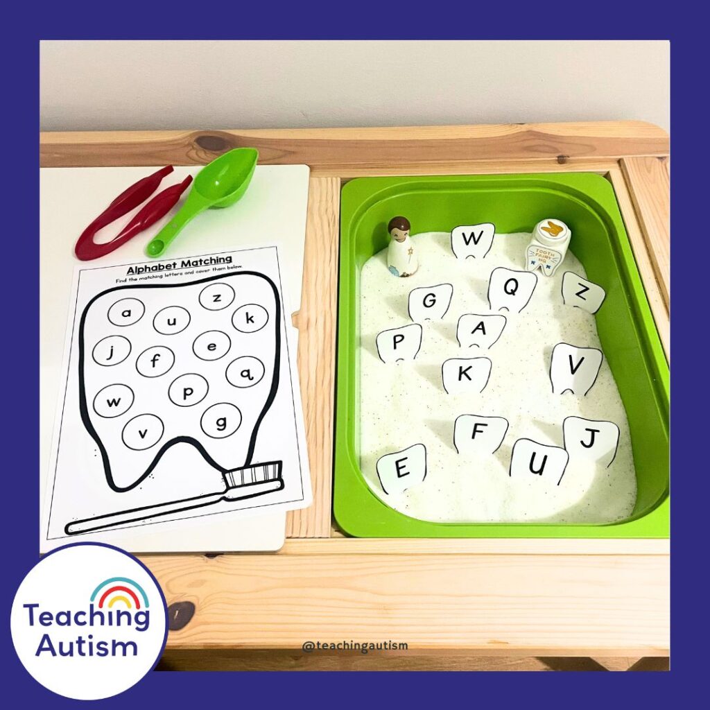 Free Dentist Letter Matching Activity