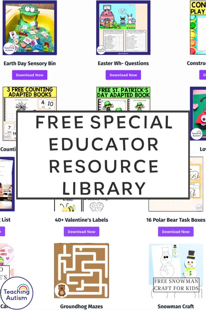 Free Autism Classroom Resources