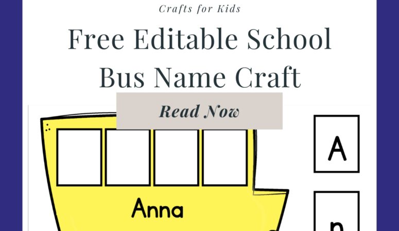 Free School Bus Name Craft