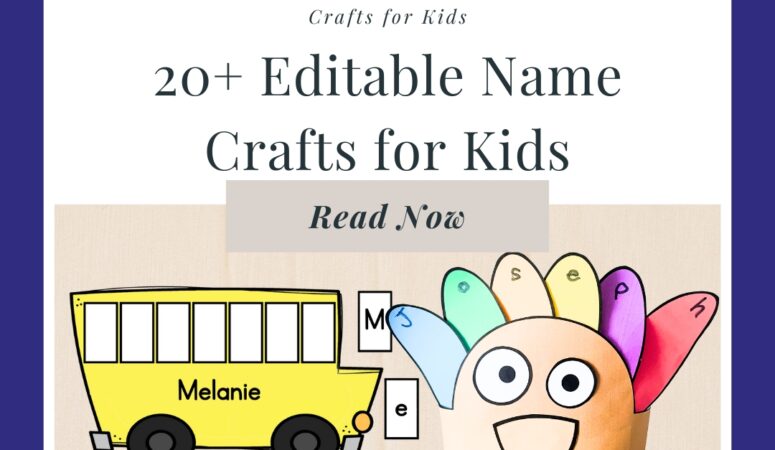 Editable Name Crafts for Kids