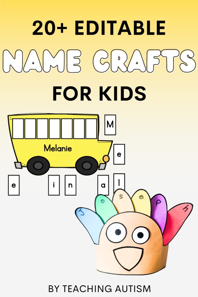 Editable Name Crafts for Kids