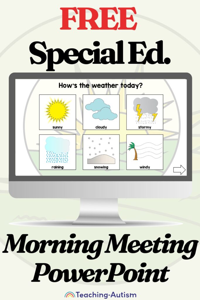 Free Special Ed Morning Meeting PowerPoint