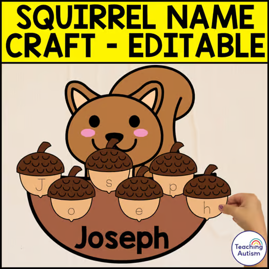 Squirrel Name Craft for Kids