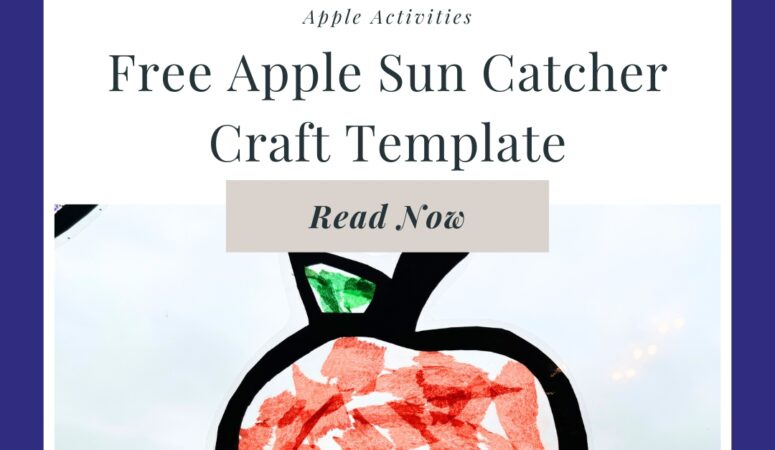 Apple Sun Catcher Craft with Free Template