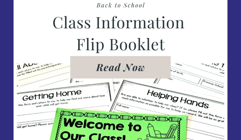 Back to School Class Information Booklet