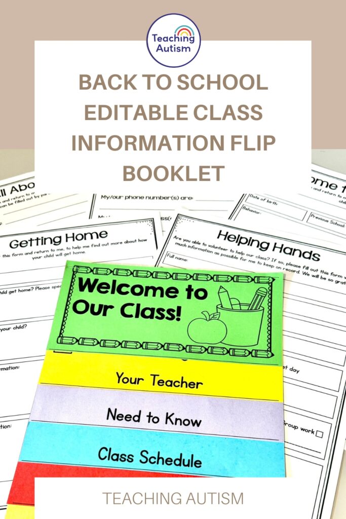 Back to School Class Information Booklet