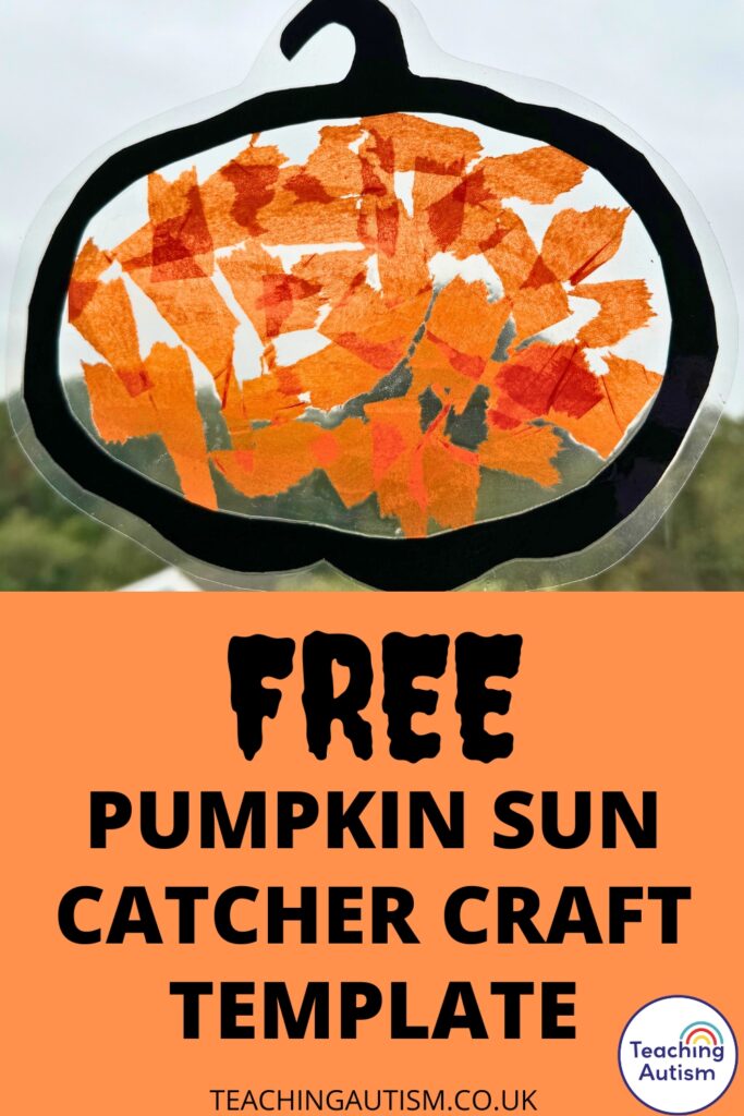 Pumpkin Sun Catcher Craft for Kids