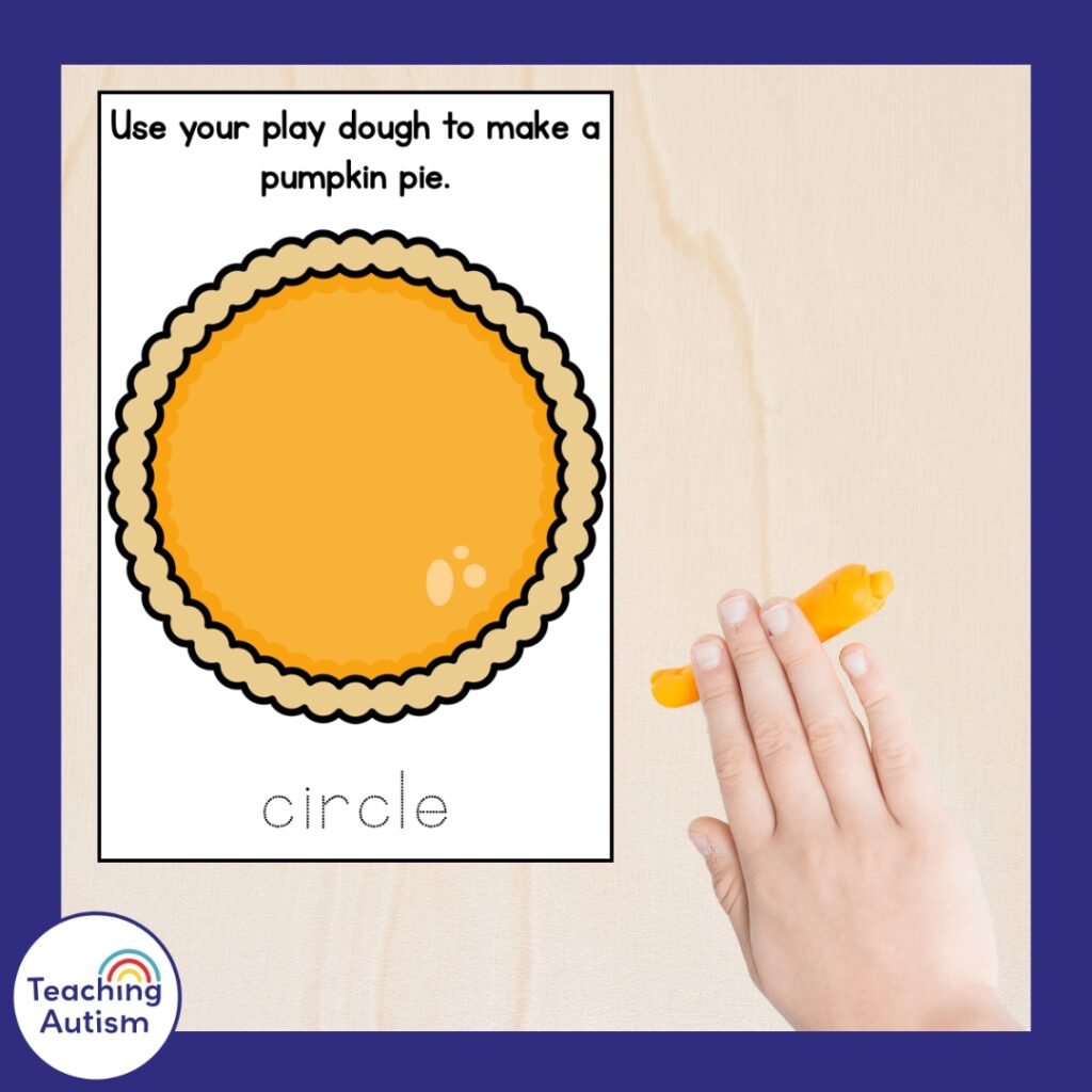 Free Pumpkin Pie Play Dough Cards