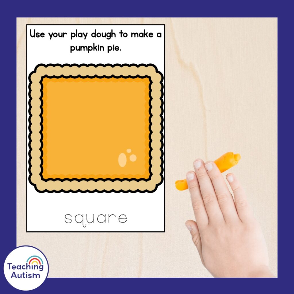 Free Pumpkin Pie Play Dough Cards