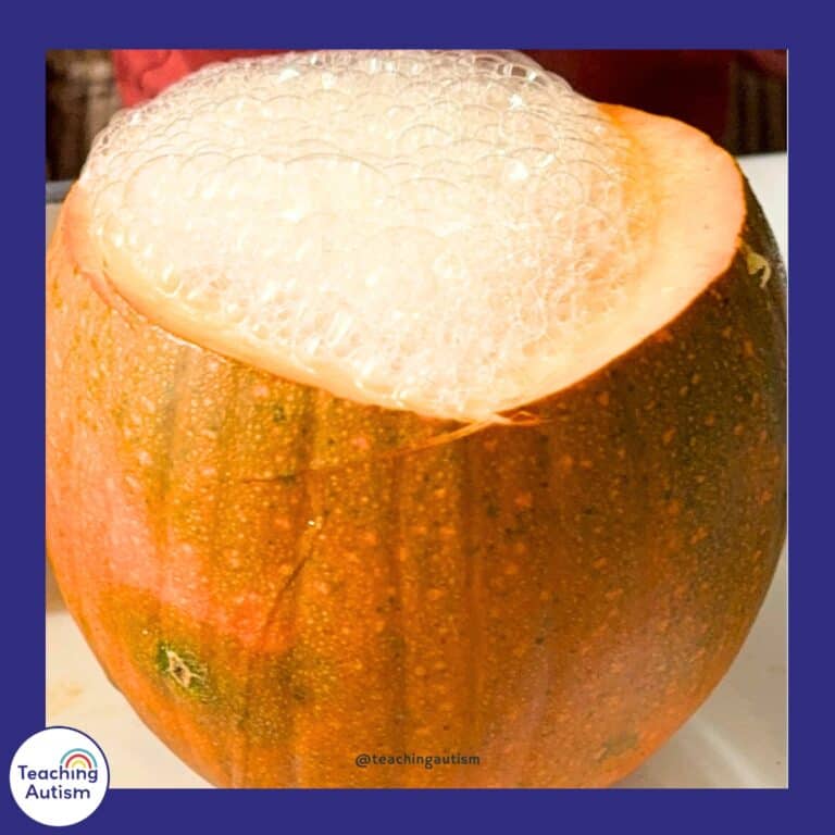 Erupting Pumpkin Science Experiment for Kids - Teaching Autism
