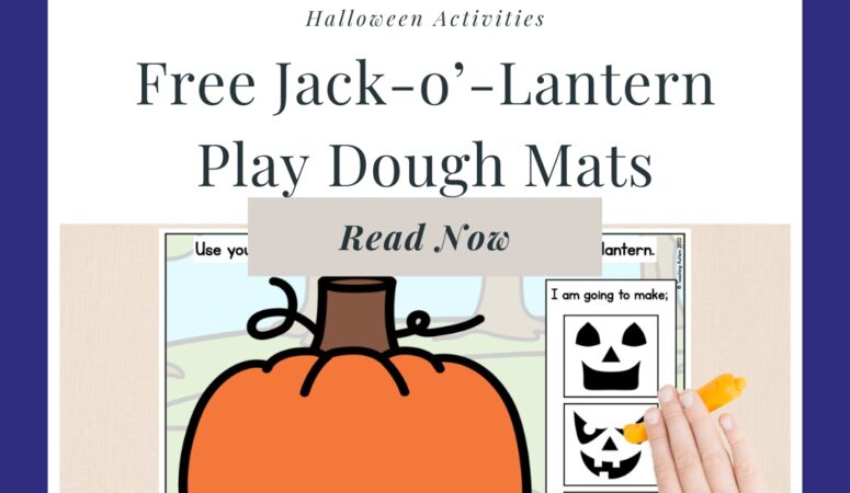 Free Jack-o’-Lantern Play Dough Mats