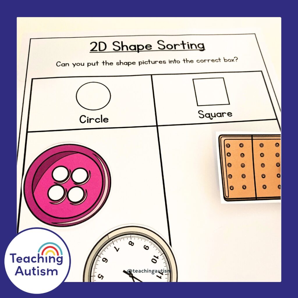 Free 2D Shape Sorting Cut and Paste Worksheets