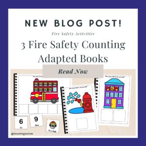 Free Fire Safety Counting Adapted Books