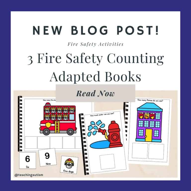 Free Fire Safety Counting Adapted Books