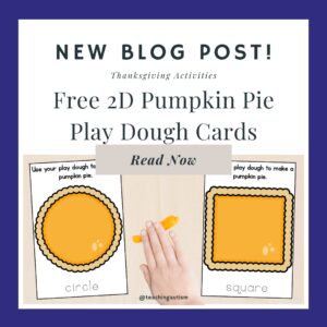 Free Pumpkin Pie Play Dough Cards