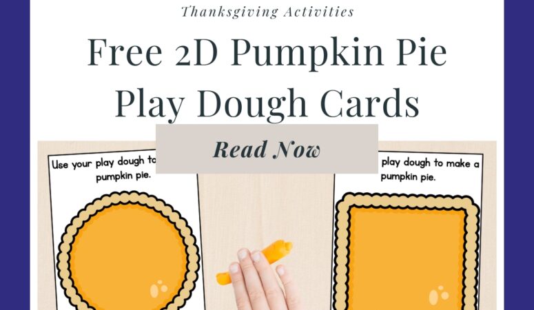 Free Pumpkin Pie Play Dough Cards