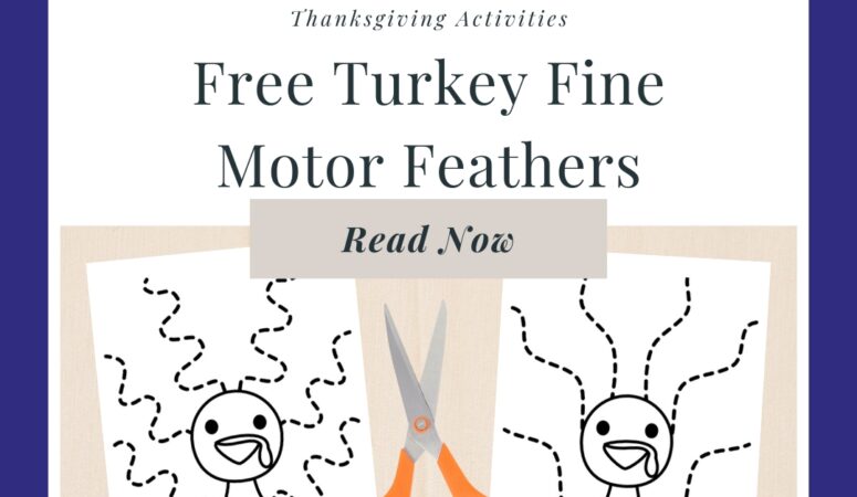 Free Turkey Fine Motor Activity