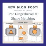 Free Gingerbread Man 2D Shape Matching Activity