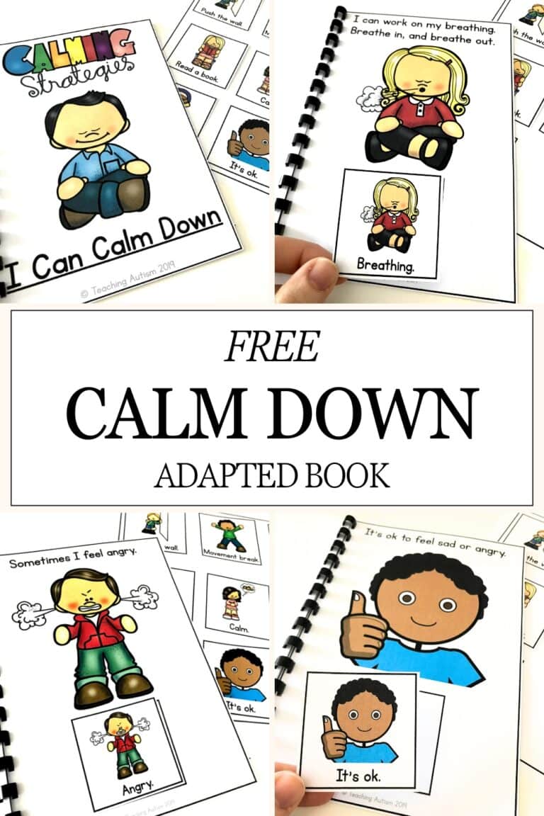 Calm Down Strategies for Kids Freebie - Teaching Autism