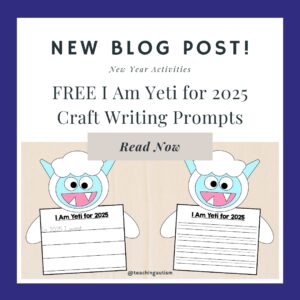 Free New Year Craft: "I Am Yeti for 2025"