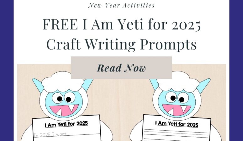 Free New Year Craft: “I Am Yeti for 2025”