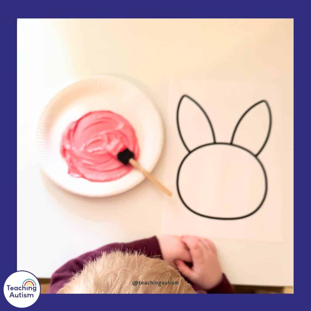 Easter Bunny Footprint Craft with Free Template