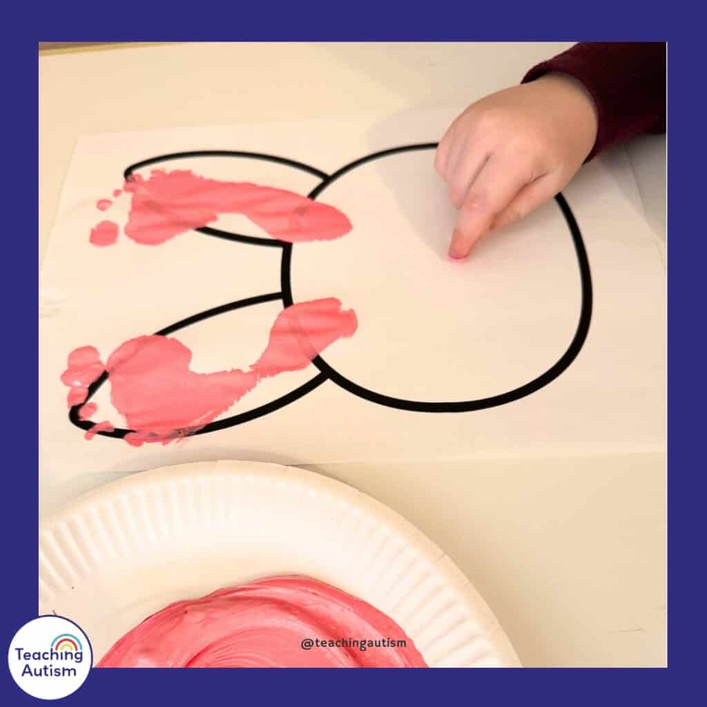 Easter Bunny Footprint Craft with Free Template