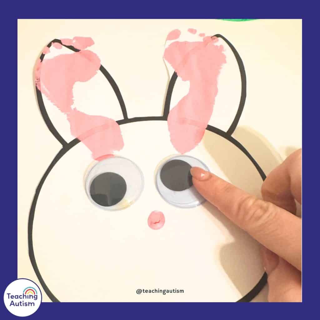 Easter Bunny Footprint Craft with Free Template