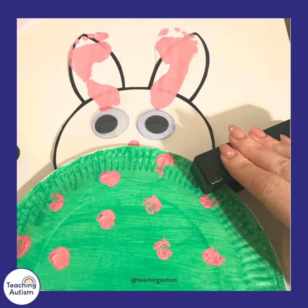 Easter Bunny Footprint Craft with Free Template