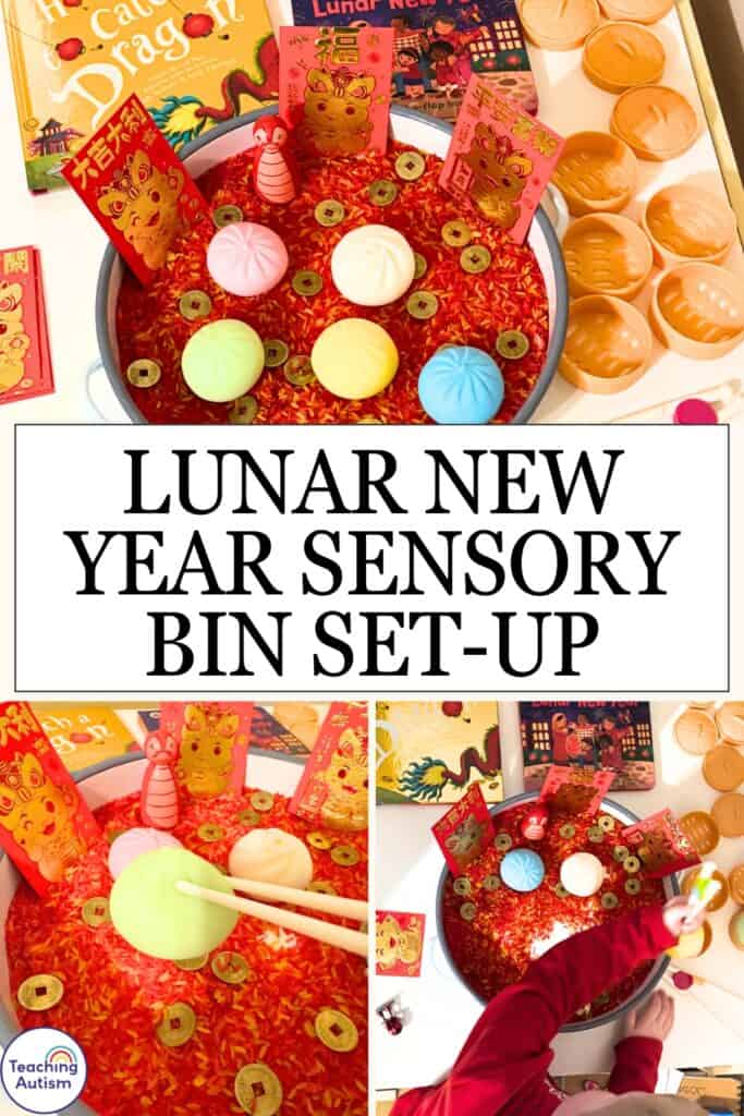 Lunar New Year Sensory Bin Set Up