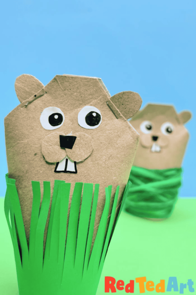 Groundhog Toilet Paper Roll Craft