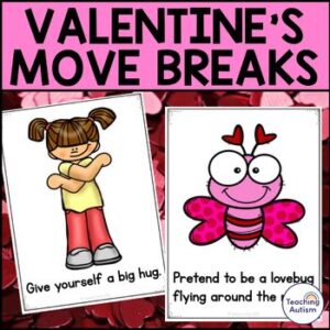 Valentine's Day Theme Movement Breaks Cards | Valentine's Activities